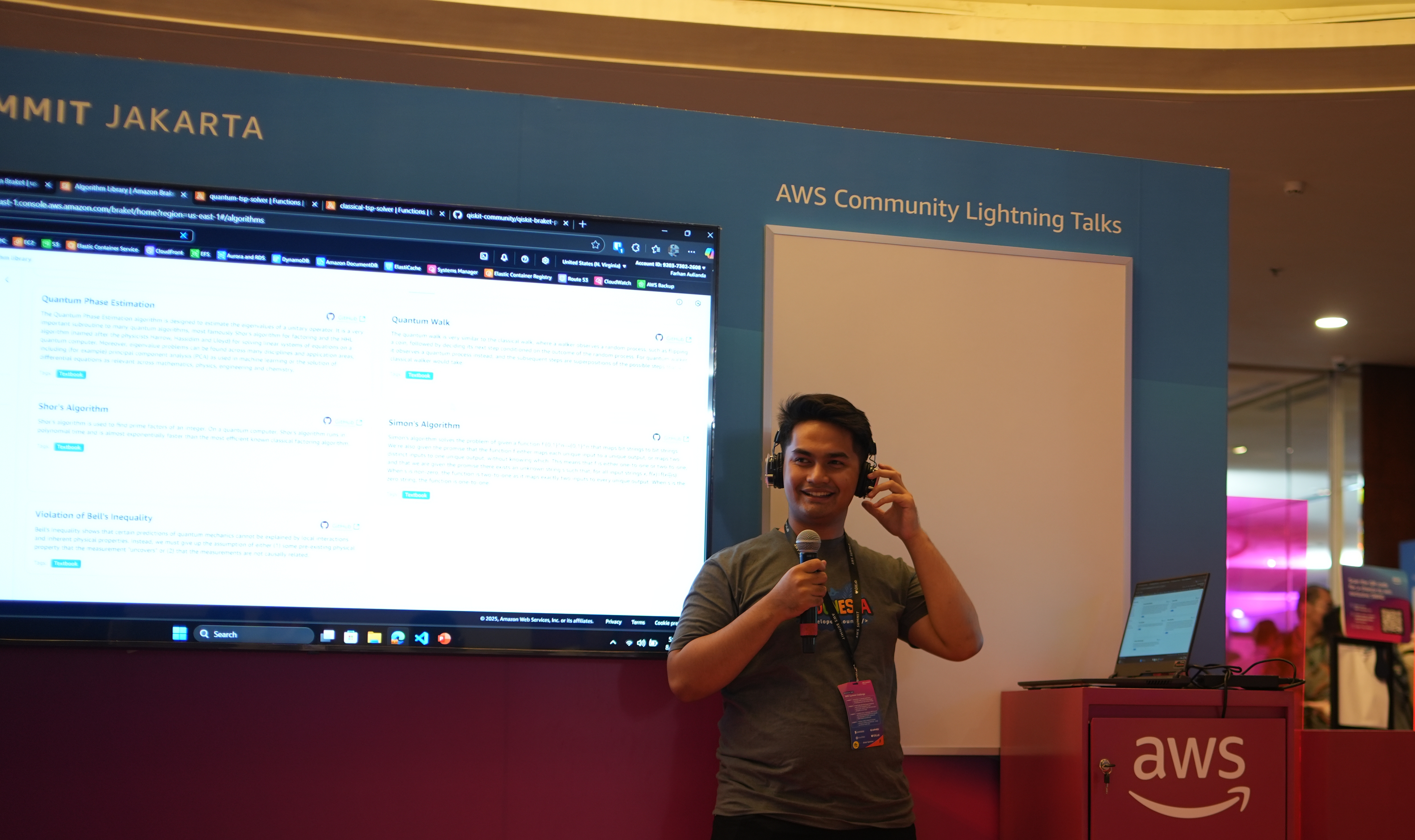 Me presenting at AWS Summit Jakarta 2025